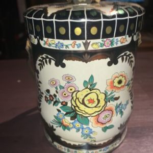 1960s Murray Allen Regal Crown Confection Candy Container Tin Box w/Handle & Lid