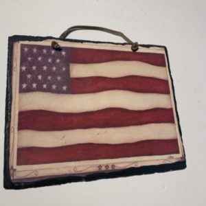 Slate Wall Hanging Plaque of American Flag 8” x 10” by Evergreen