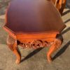 Intricately Carved Solid Wood End or Side Table
